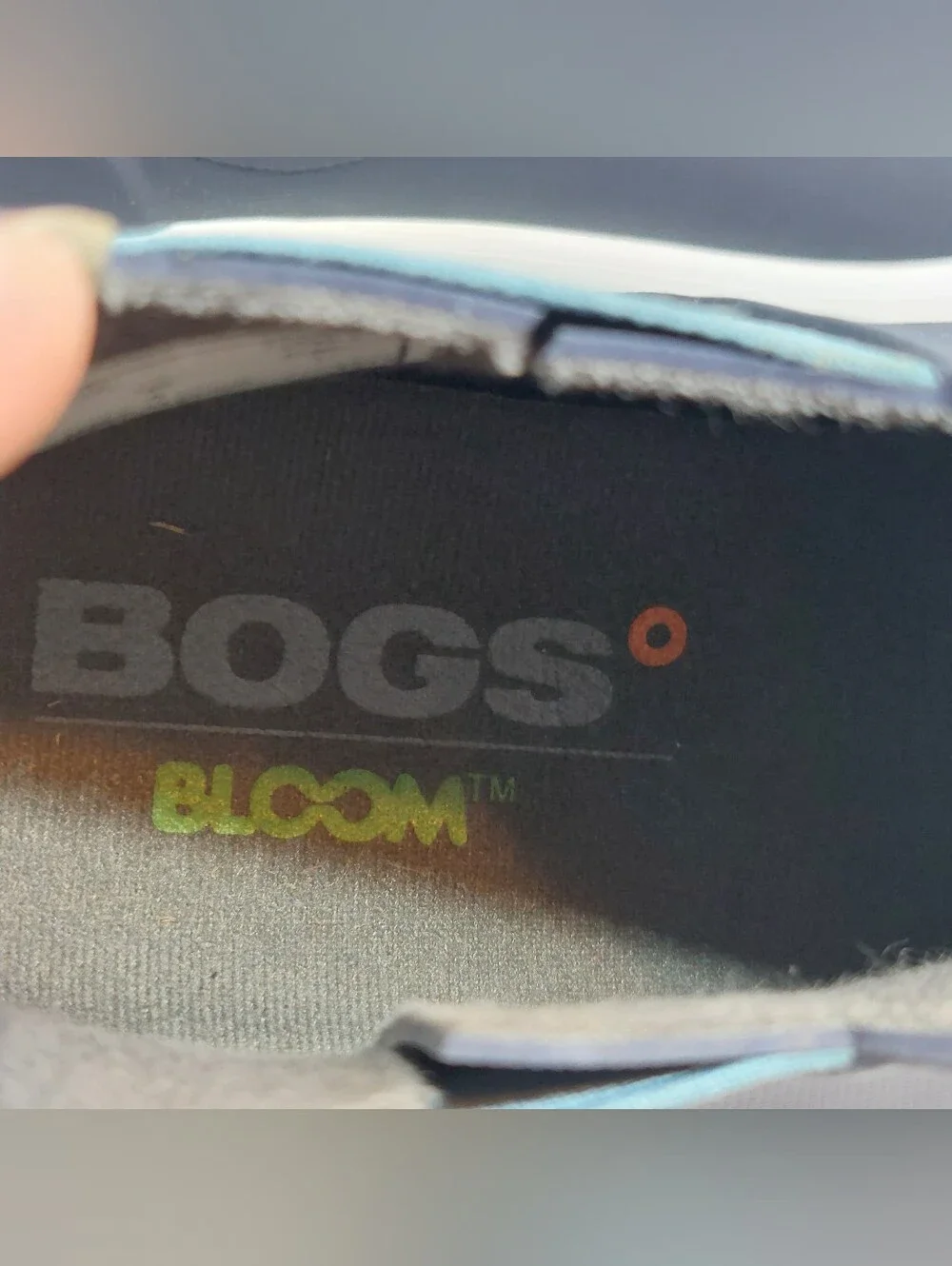 Bogs Bloom Kicker Rain Boots Womens Size 6 Navy Low Top Waterproof Outdoor Shoes